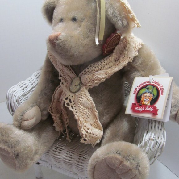 A DEE - Teddy Bear Bakery Lauren Bear Print  Bow Jacket - Pink Fairy
